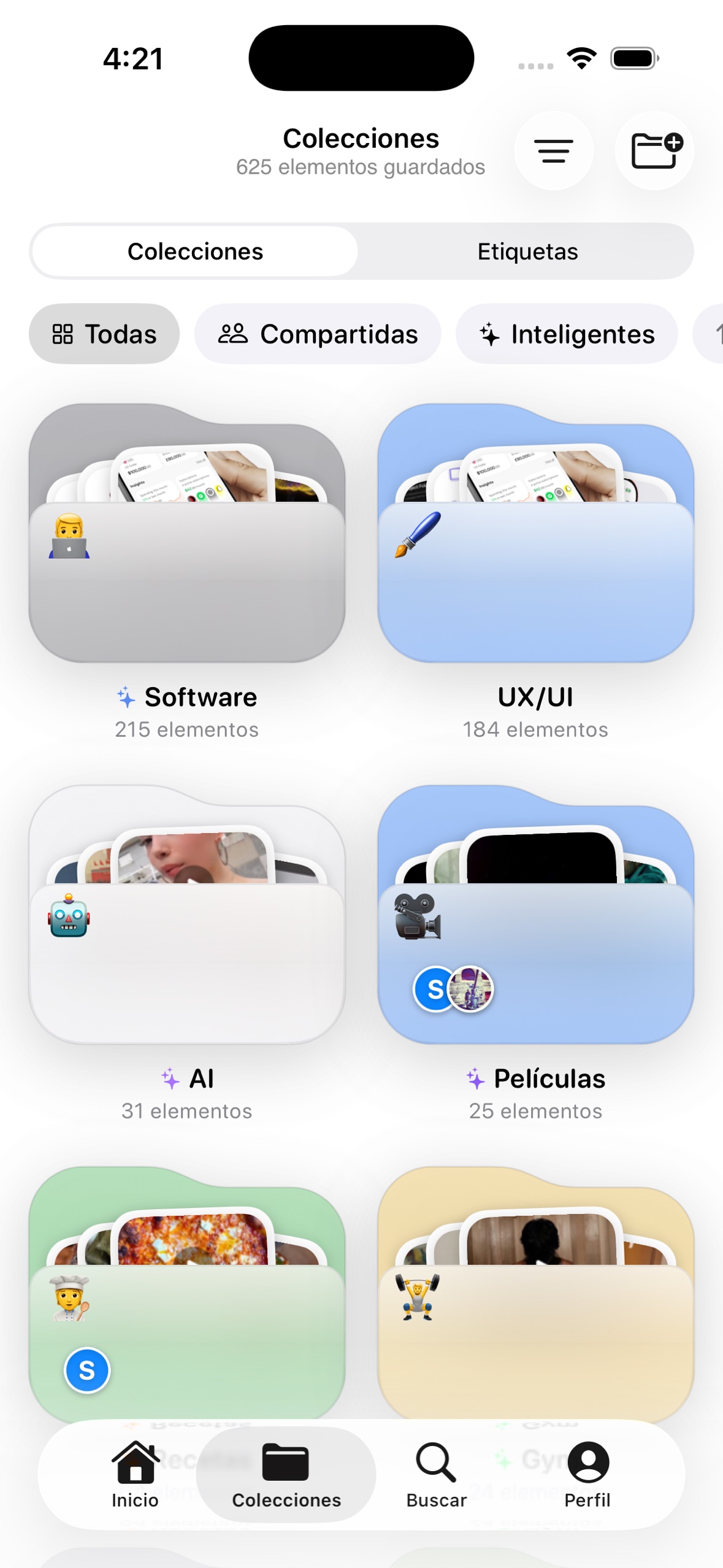 LookLater Folders View